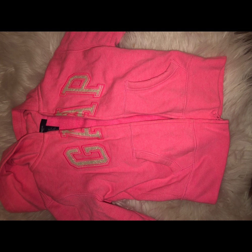 Gap kids neon pink hoodie